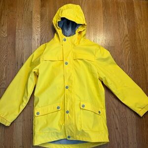 Cat & jack yellow rain jacket with removable vest. Size 10/12 in boys